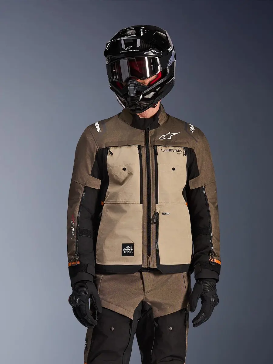 Alpinestars Cusco Drystar Motorjas - Bruin/Grijs M