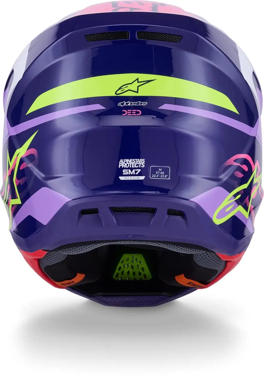 Alpinestars S-M7 Deed Crosshelm - M - Paars