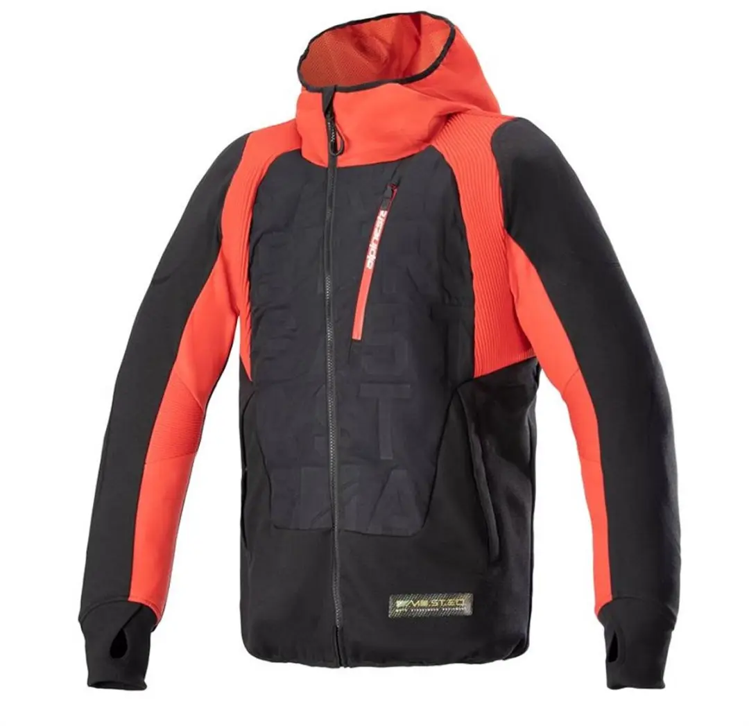 Alpinestars MO.ST.EQ Hybrid Hooded Jas - Zwart/Rood 3XL