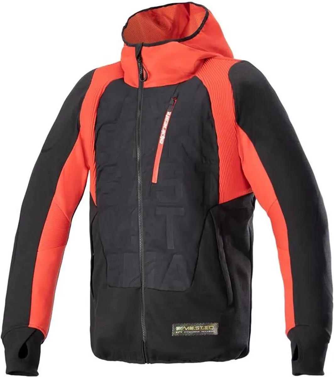 Alpinestars MO.ST.EQ Hybrid Hooded Jas - Zwart/Rood 3XL