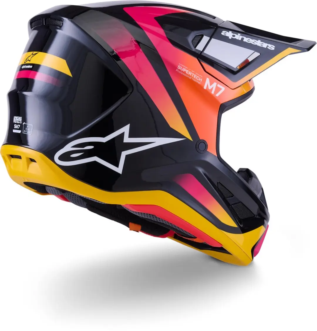 Alpinestars S-M7 Rise Crosshelm - L - Zwart/Roze