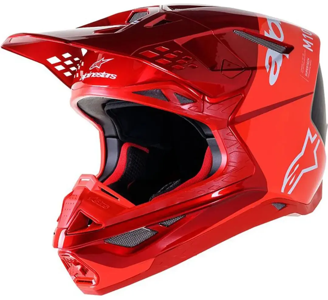 Alpinestars Supertech S-M10 Flood Helm ECE 22.06 - XS - Rood Fluo