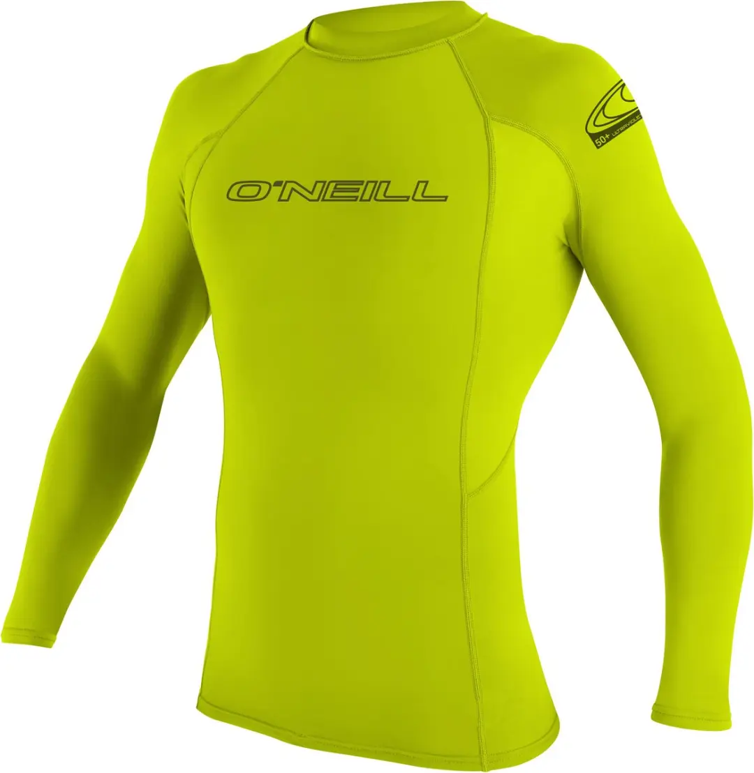 O'Neill Basic Skins L/S Crew Surfshirt - M - Geel/Zwart