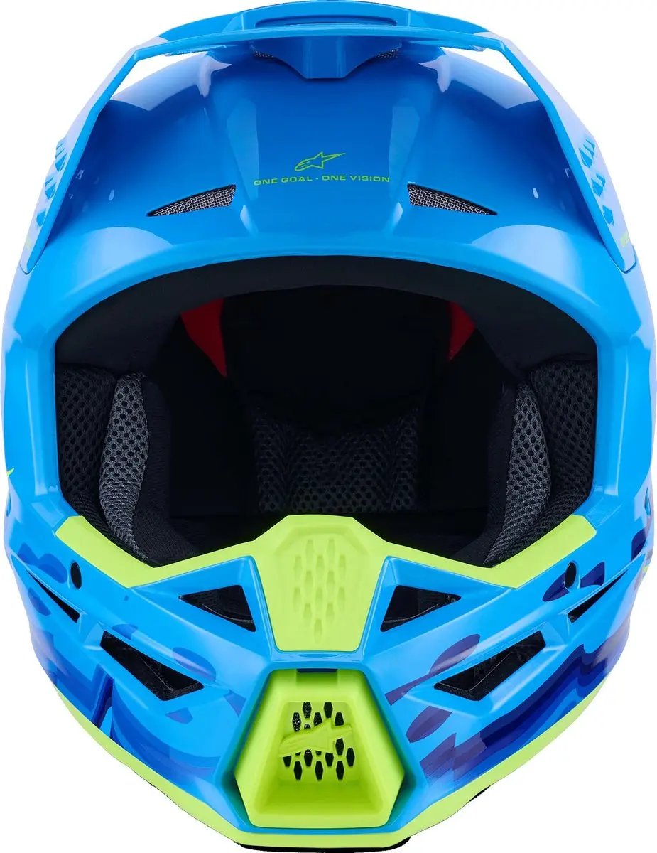 Alpinestars S-M3 Force Crosshelm - Blauw/Geel