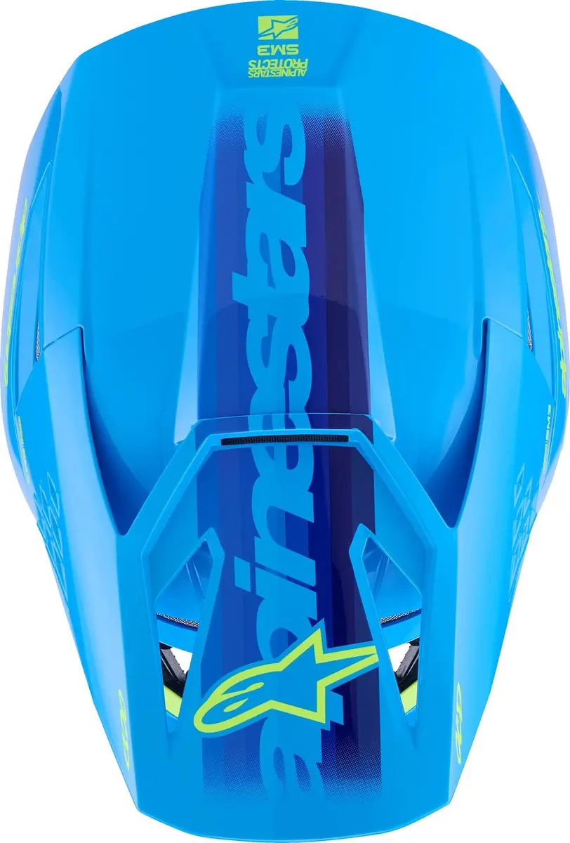Alpinestars S-M3 Force Crosshelm - Blauw/Geel