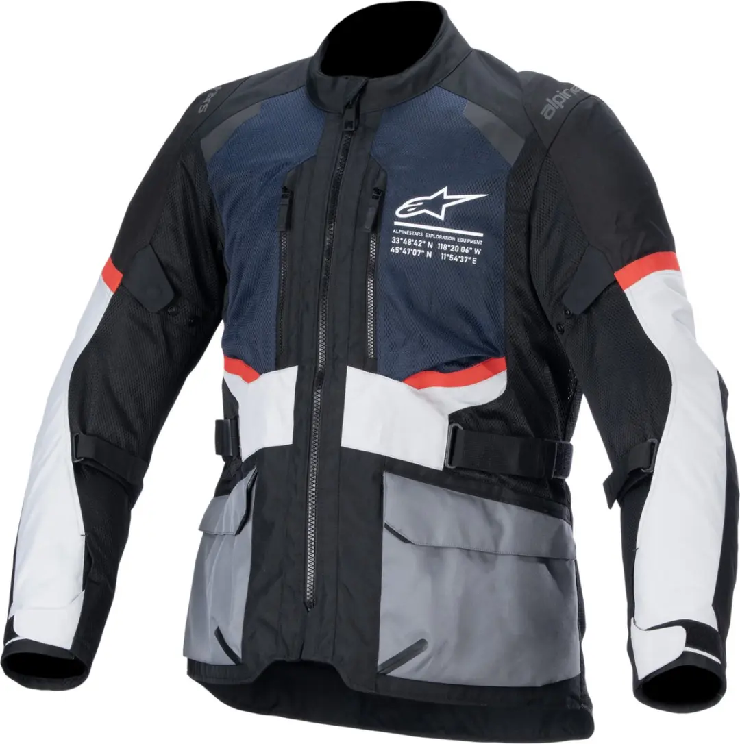 Alpinestars Andes Air Drystar Jas - Diepblauw/Zwart/IJsgrijs