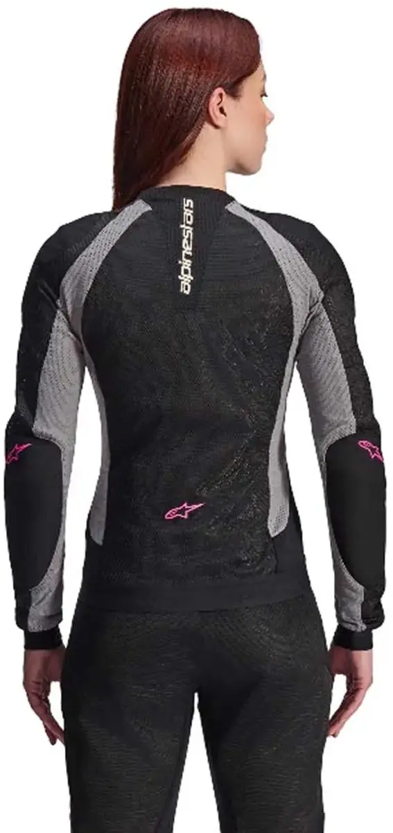 Alpinestars Stella Troop-Air Pro Dames Jas - Zwart/Grijs/Rood - XS