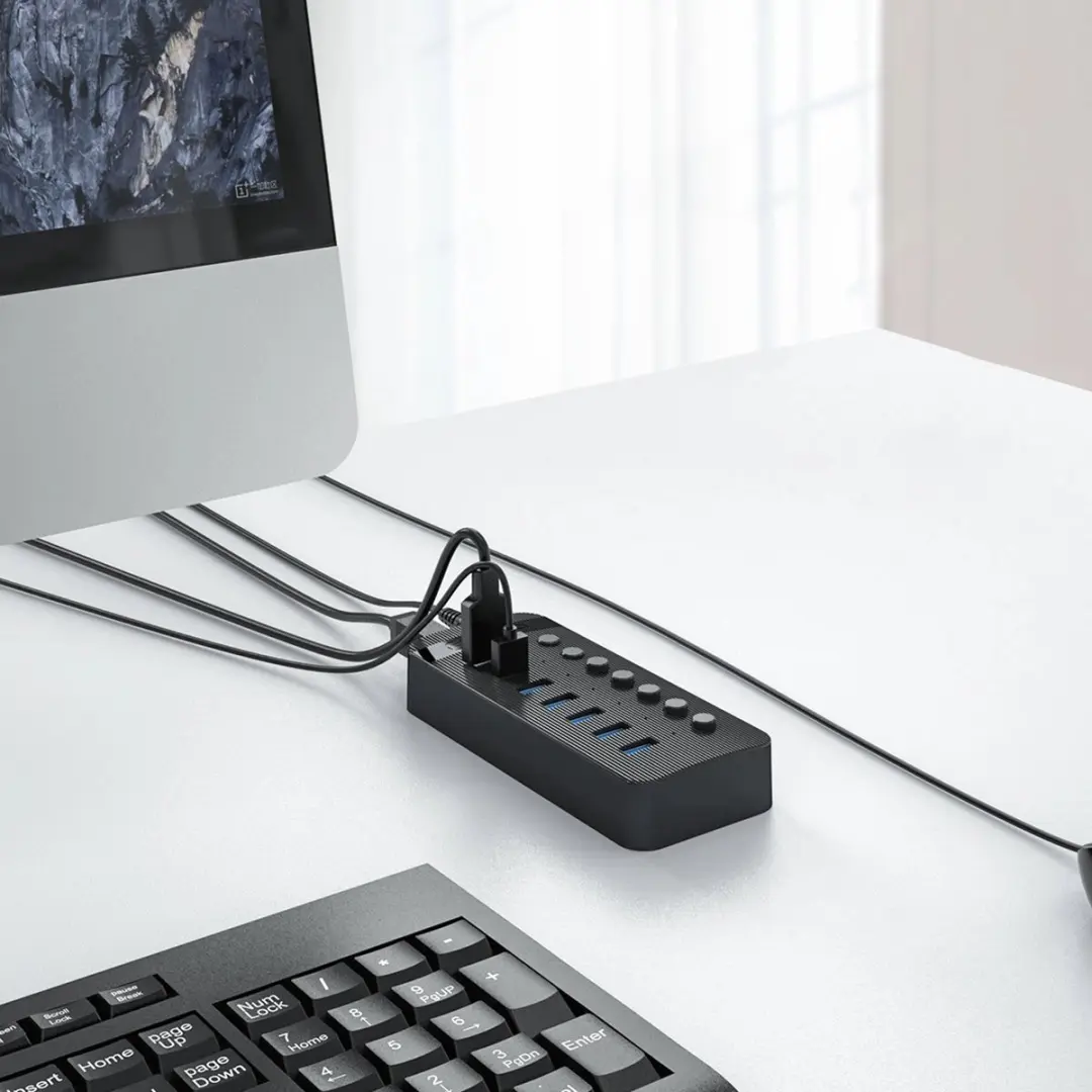 ORICO Hub CT2U3-10AB 10x USB-A 3.0 - Transparant