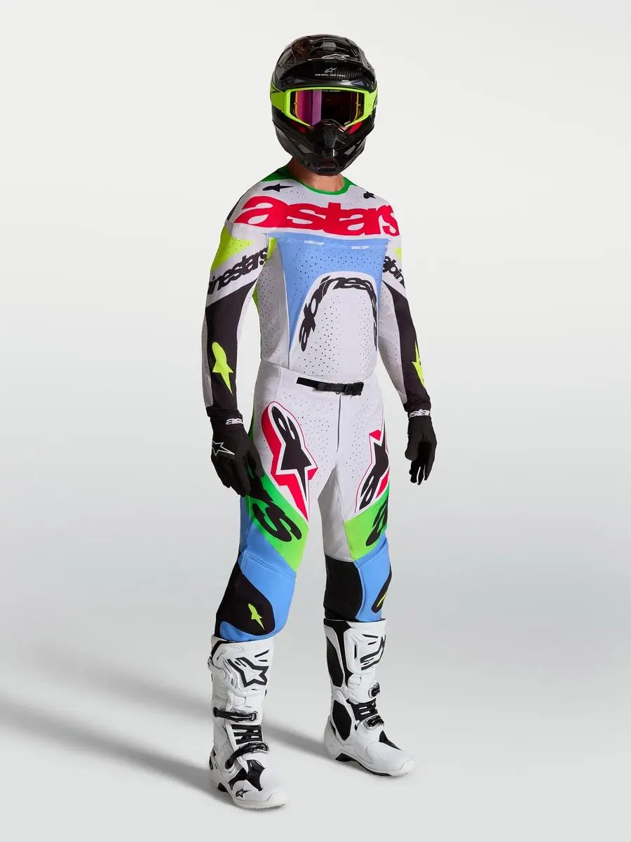 Alpinestars Supertech Dyna Motocross-trui - Paars/Zwart/Groen