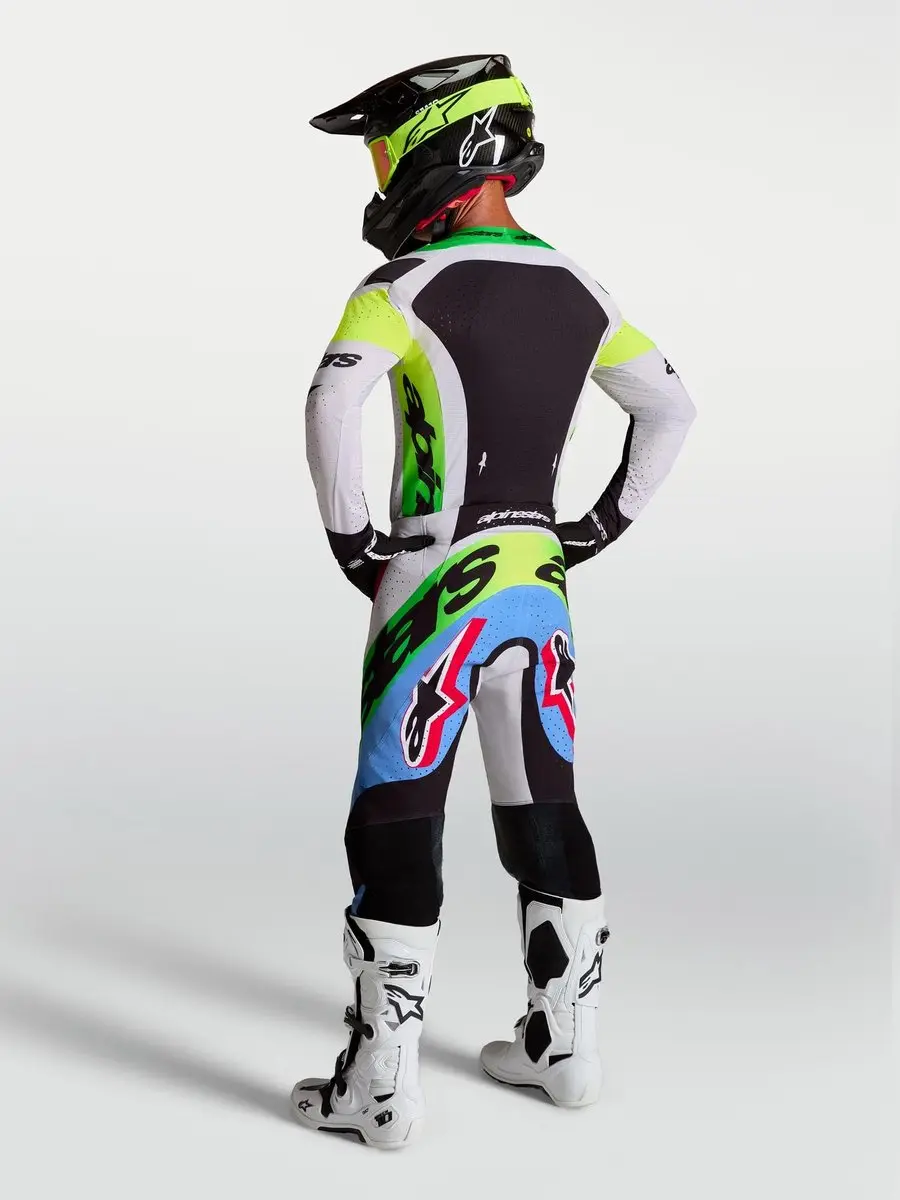 Alpinestars Supertech Dyna Motocross-trui - Paars/Zwart/Groen - afbeelding 6 van 6