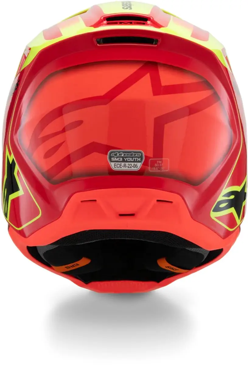 Alpinestars S-M3 Fray Crosshelm - XL - Rood/Geel