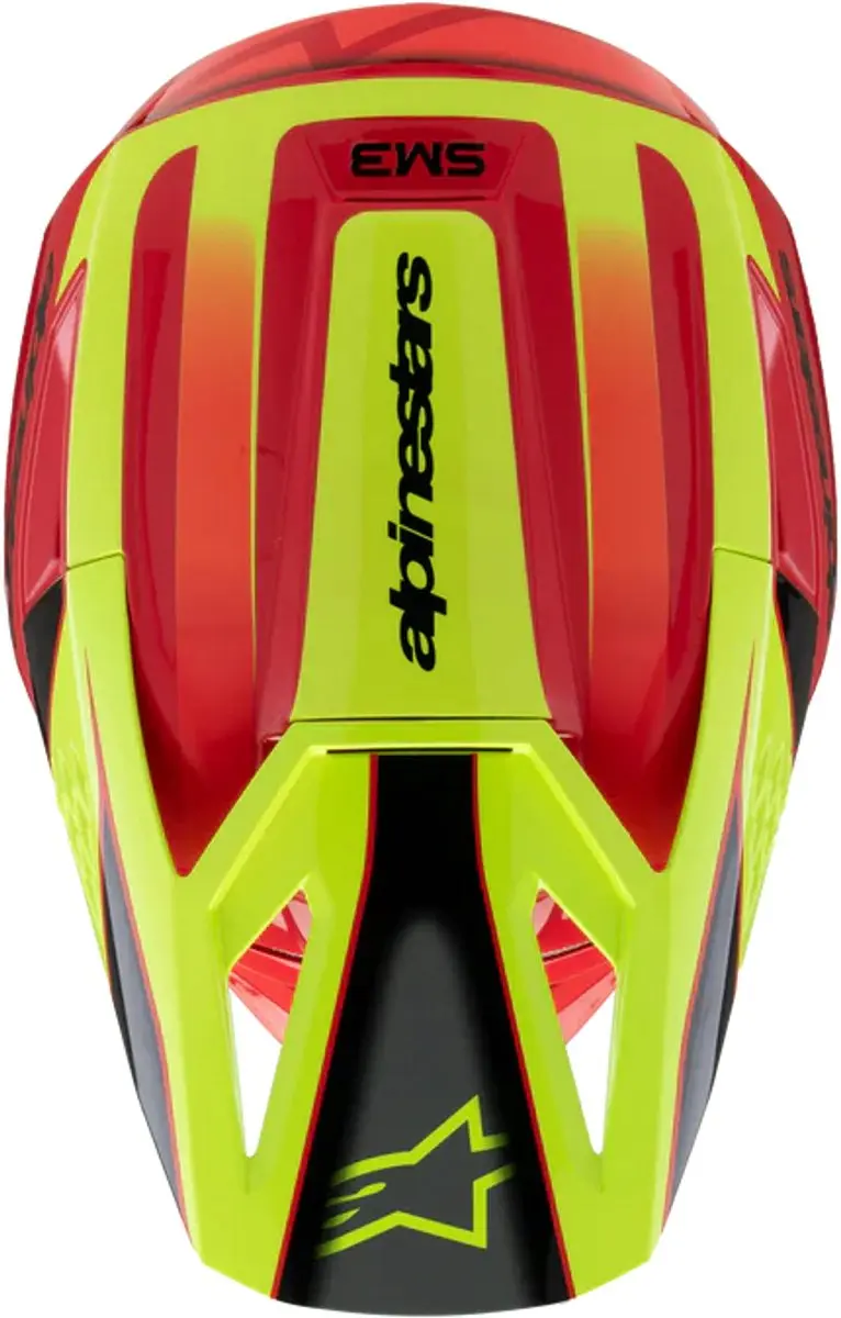 Alpinestars S-M3 Fray Crosshelm - XL - Rood/Geel