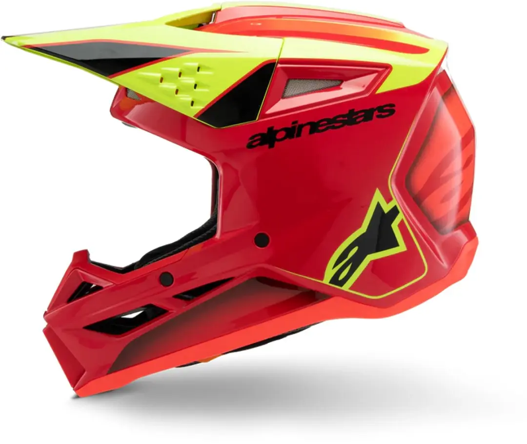 Alpinestars S-M3 Fray Crosshelm - XL - Rood/Geel