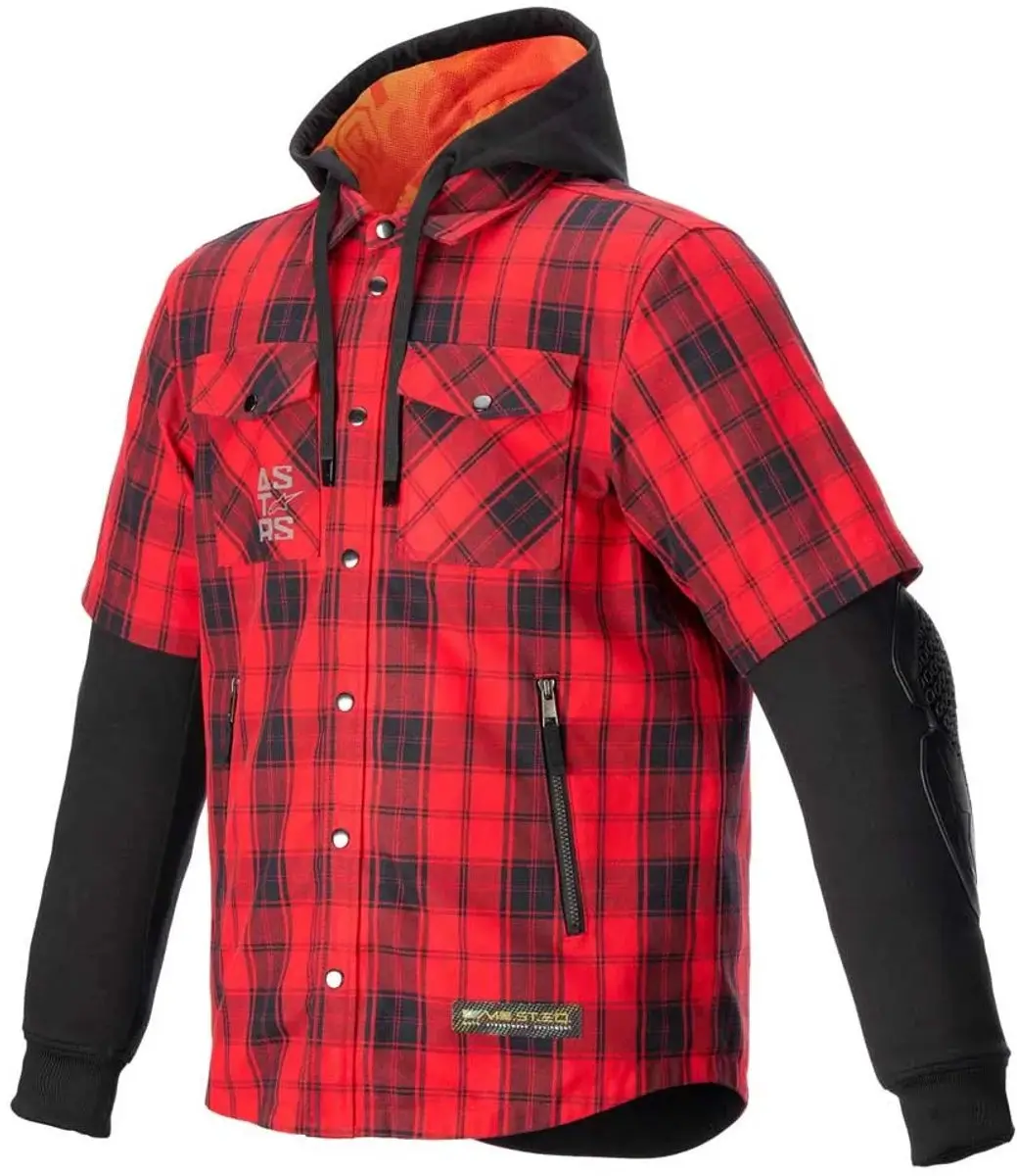 Alpinestars MO.ST.EQ Tartan Shirt - Flame Rood/Zwart