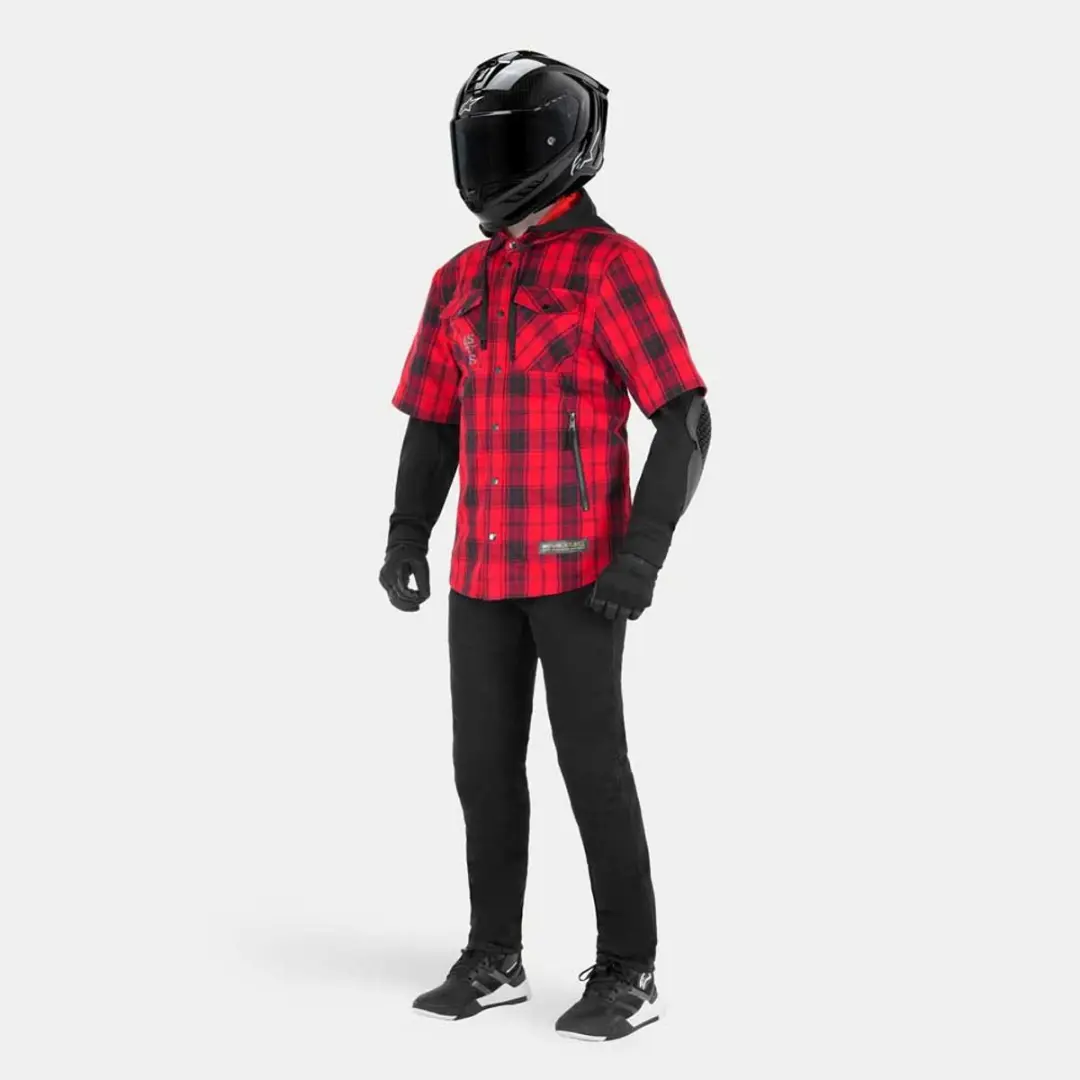 Alpinestars MO.ST.EQ Tartan Shirt - Flame Rood/Zwart