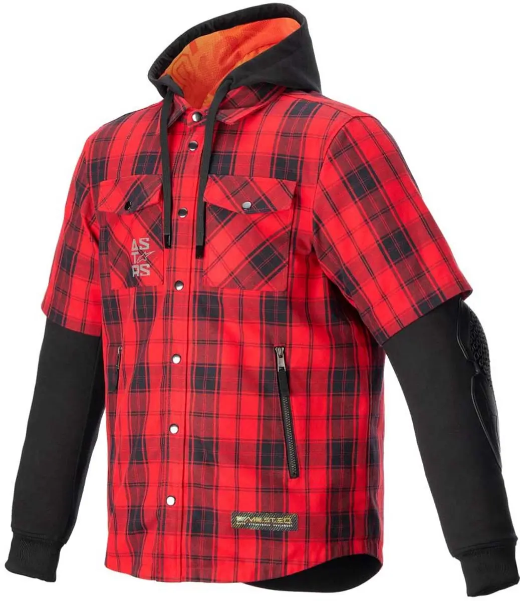 Alpinestars MO.ST.EQ Tartan Shirt - Flame Rood/Zwart