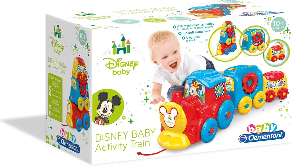 Clementoni Disney Baby Speeltrein - 3 Delig - Multicolor - afbeelding 2 van 6