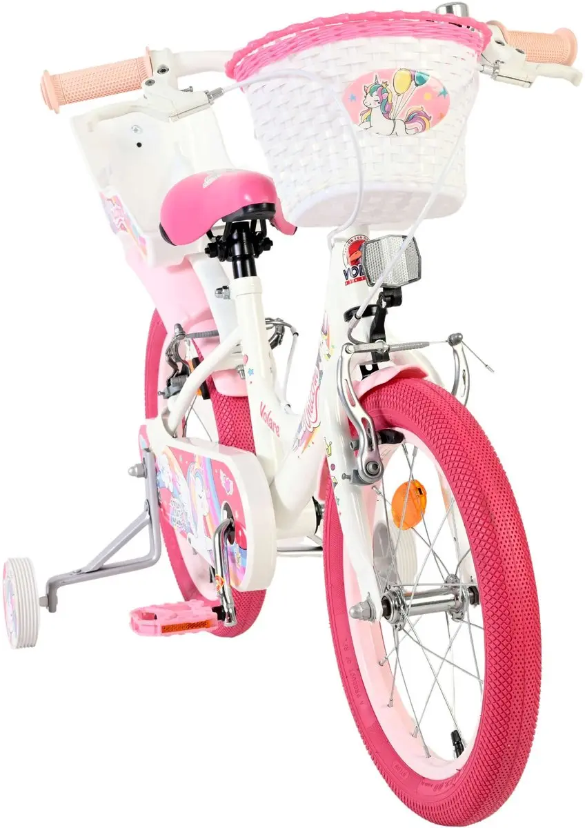 Volare Unicorn Kinderfiets 16 inch - Meisjes - Wit