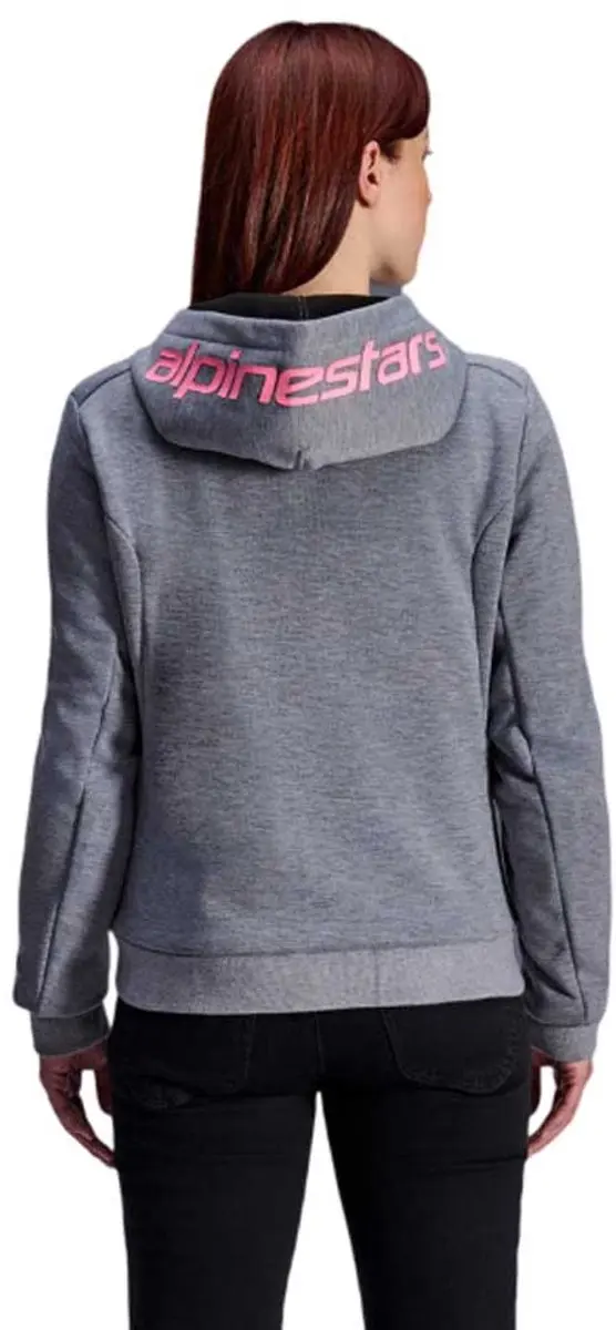 Alpinestars Stella Chrome V2 Sport Hoodie - Grijs Heather Roze Fluo