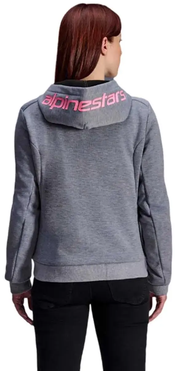 Alpinestars Stella Chrome V2 Sport Hoodie - Grijs Heather Roze Fluo