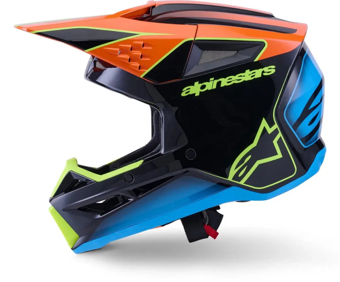 Alpinestars S-M3 Fray Crosshelm - L - Zwart/Blauw