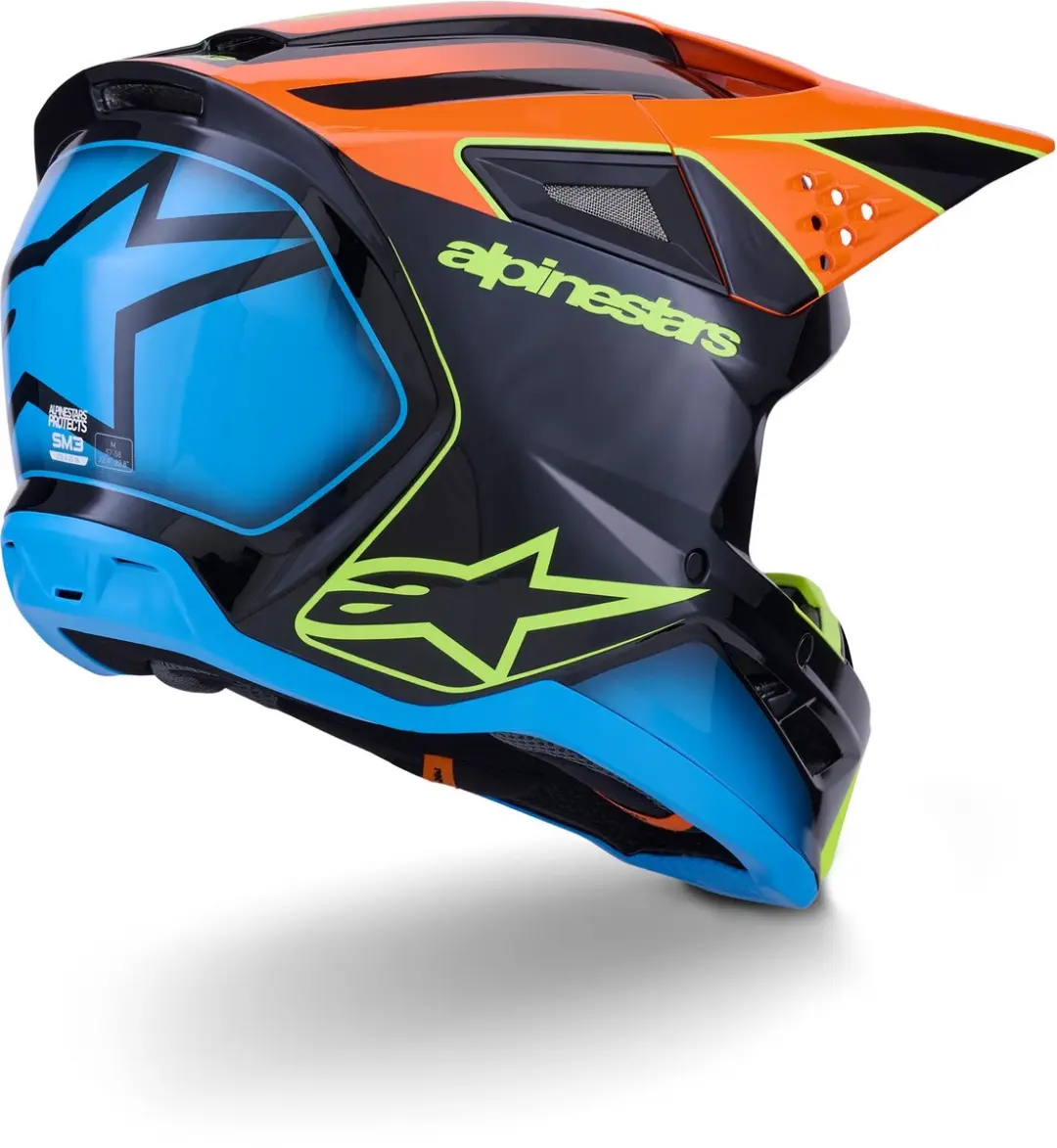Alpinestars S-M3 Fray Crosshelm - L - Zwart/Blauw - afbeelding 6 van 6