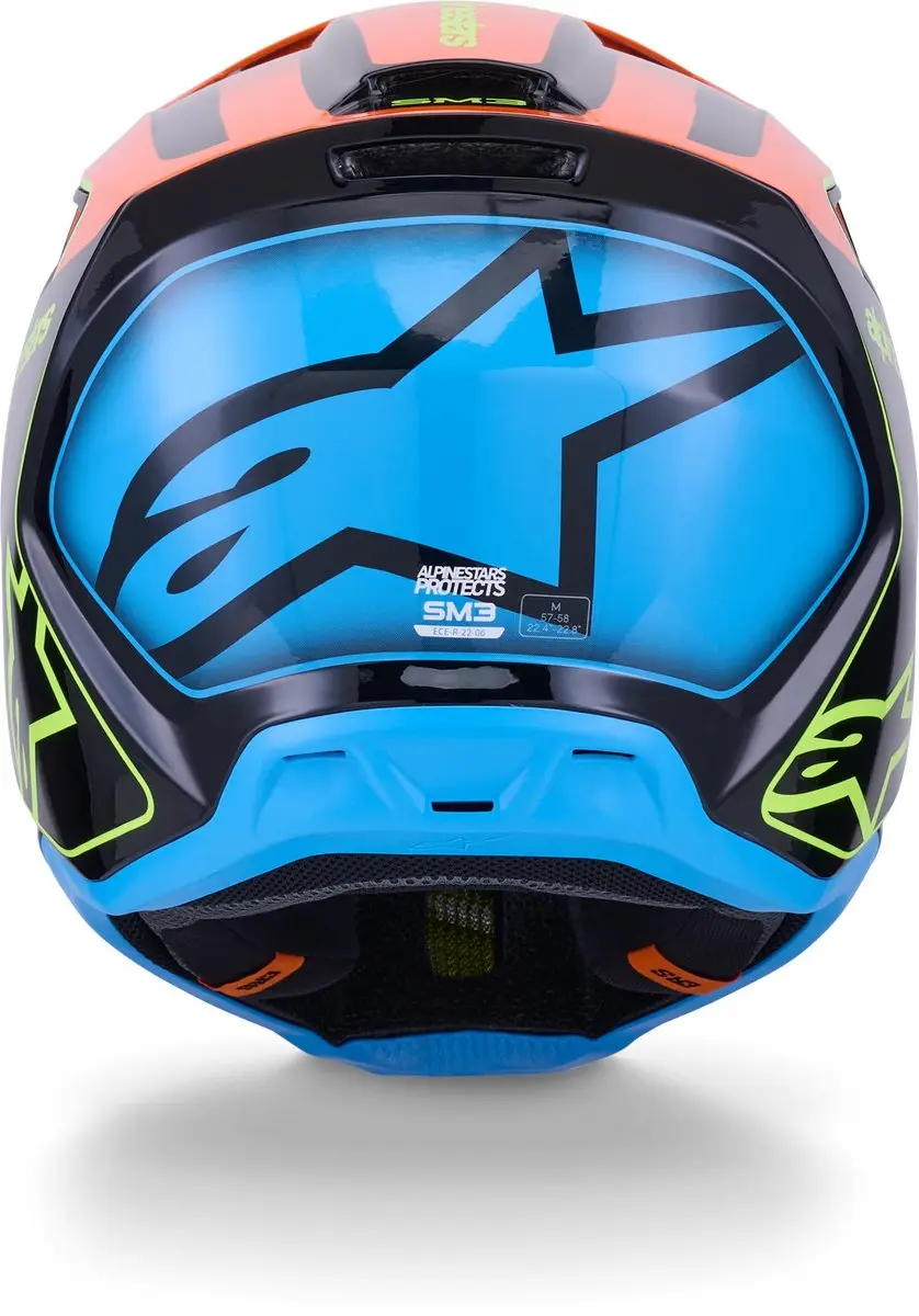 Alpinestars S-M3 Fray Crosshelm - L - Zwart/Blauw