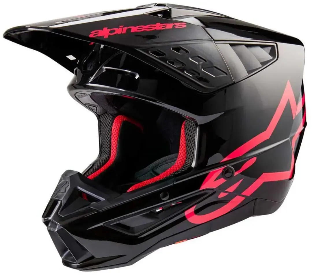 Alpinestars S-M5 Corp Helm ECE 22.06 - XXL - Zwart/Roze Glanzend - afbeelding 6 van 6