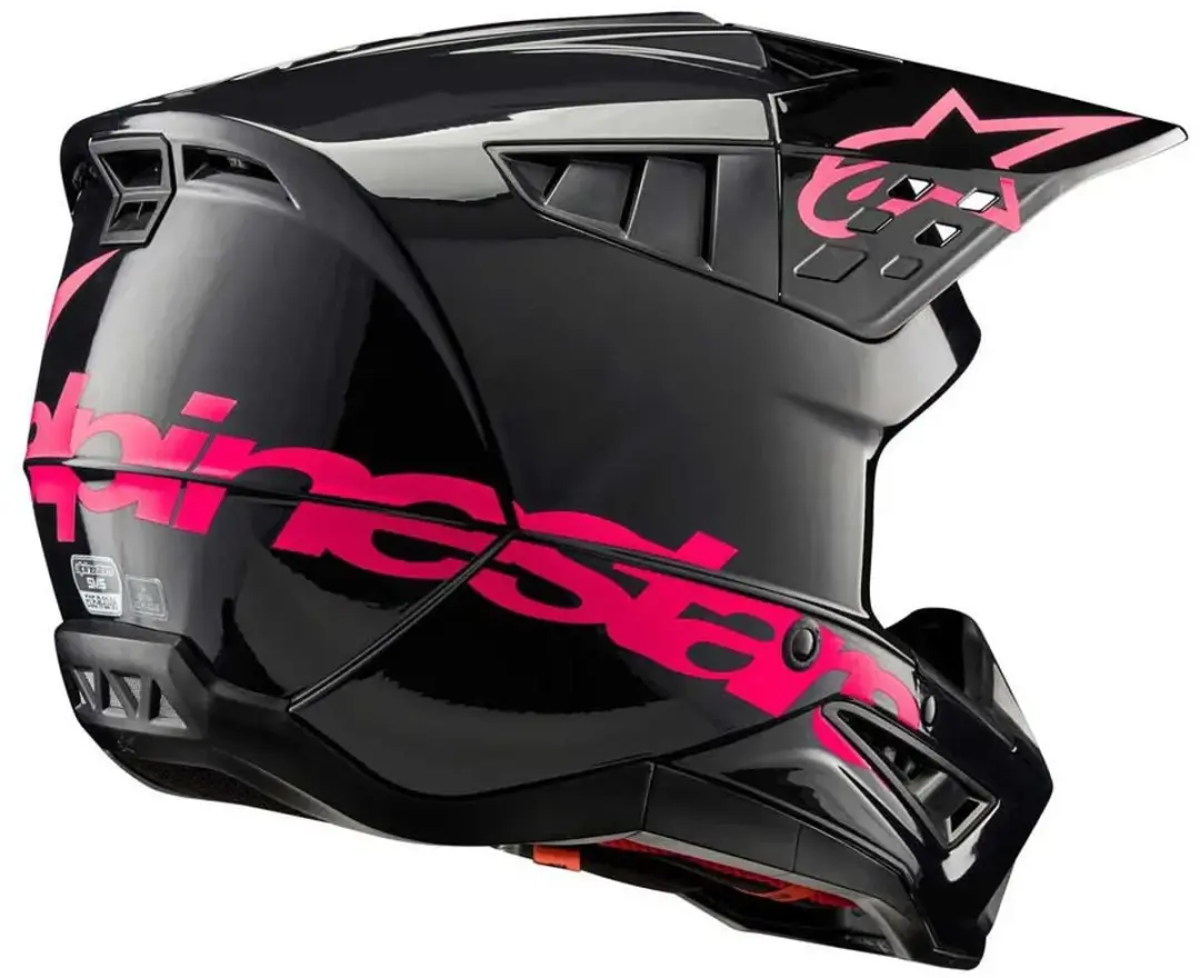 Alpinestars S-M5 Corp Helm ECE 22.06 - XXL - Zwart/Roze Glanzend