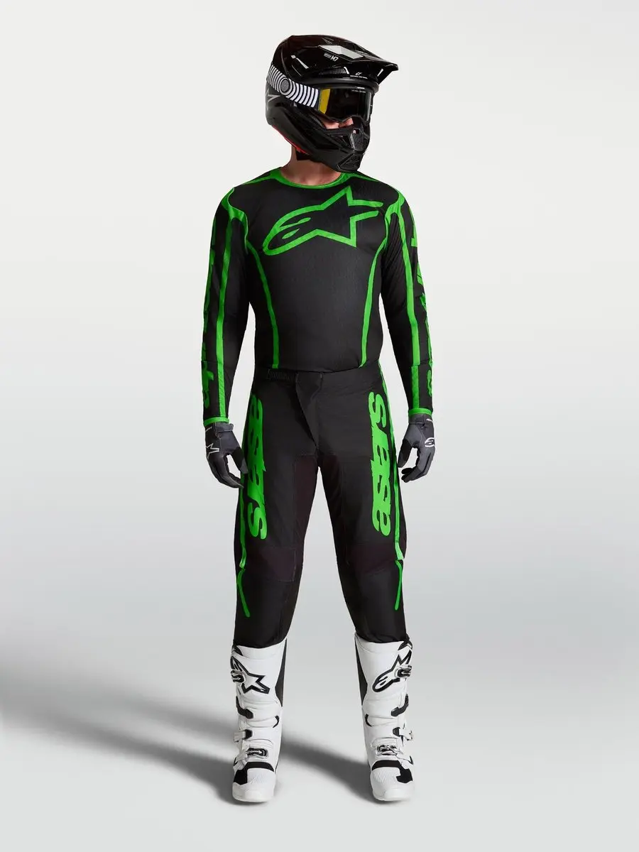 Alpinestars Fluid Apex V2 Motocross Trui - Zwart/Neon-Groen S - afbeelding 6 van 6
