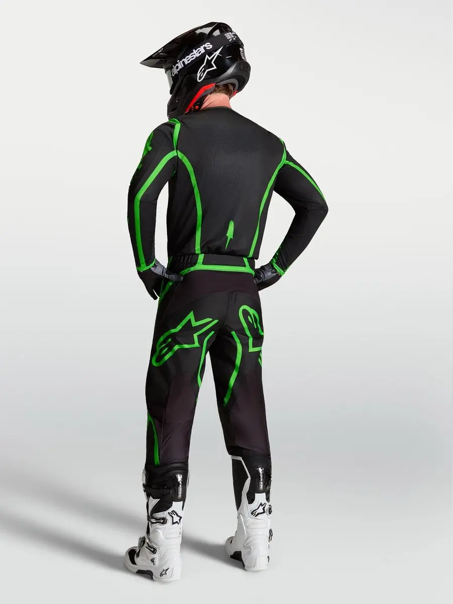 Alpinestars Fluid Apex V2 Motocross Trui - Zwart/Neon-Groen S