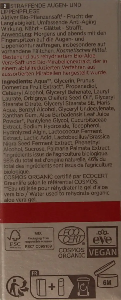 Cattier Oog- en Lipcontour Bio 15ml