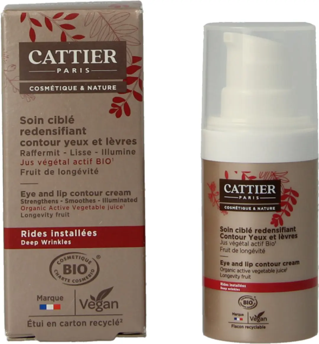 Cattier Oog- en Lipcontour Bio 15ml
