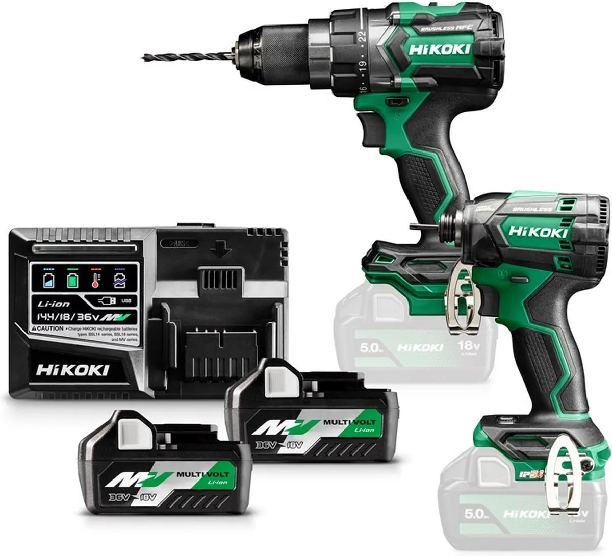 Hikoki KC18DCWAZ Combopack DS18DC WH18DC