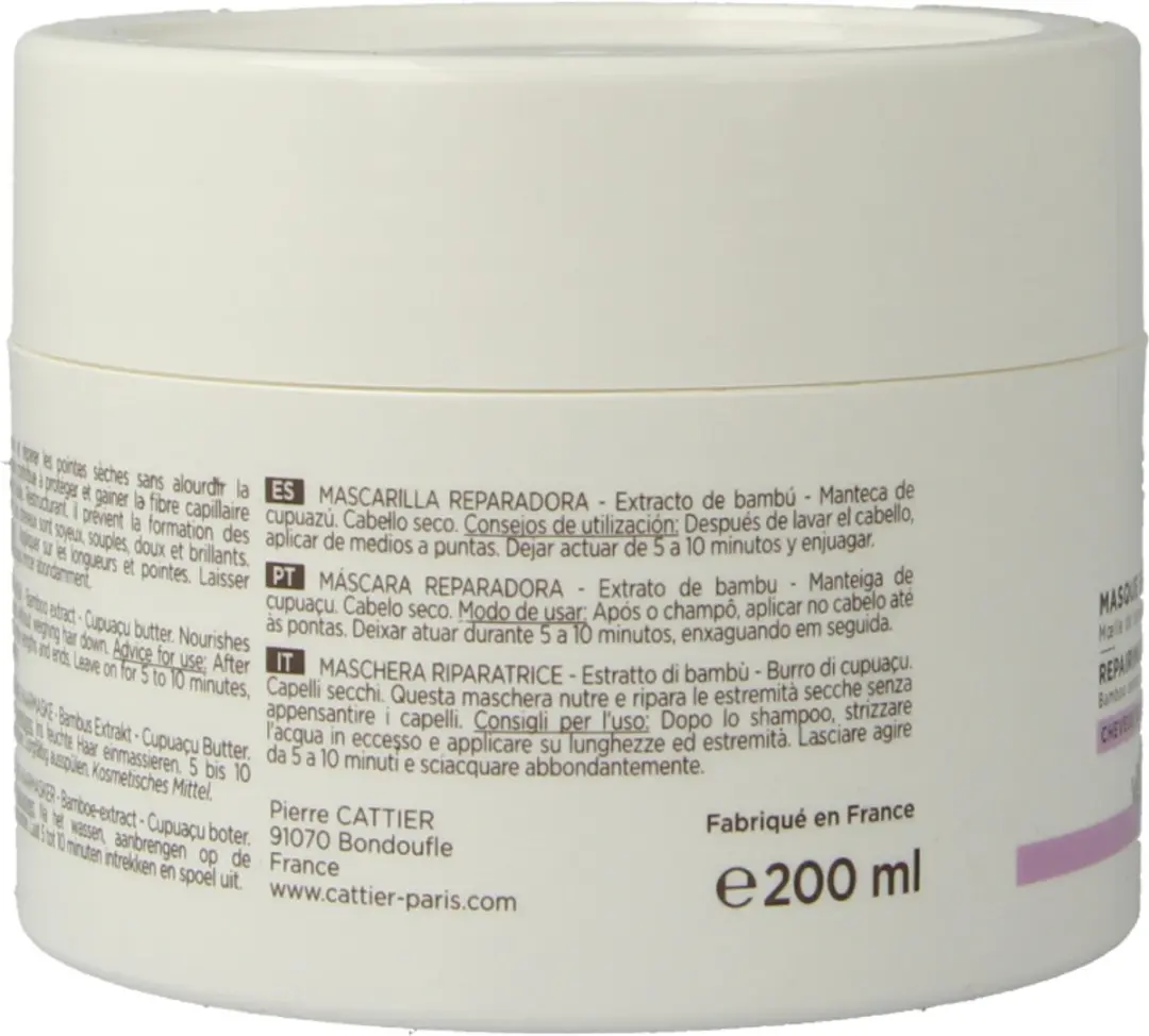 Cattier Herstellend Haarmasker 200ml - 2 Stuks