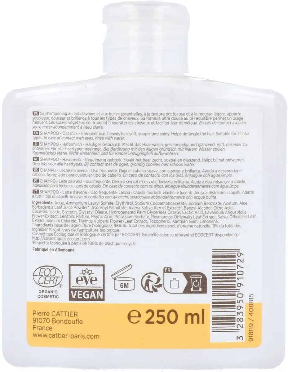 Cattier Yoghurt Bio Shampoo 250ml