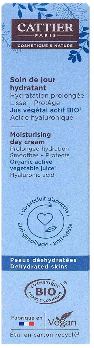 Cattier Moisturising Day Cream Hyaluronzuur 50ml