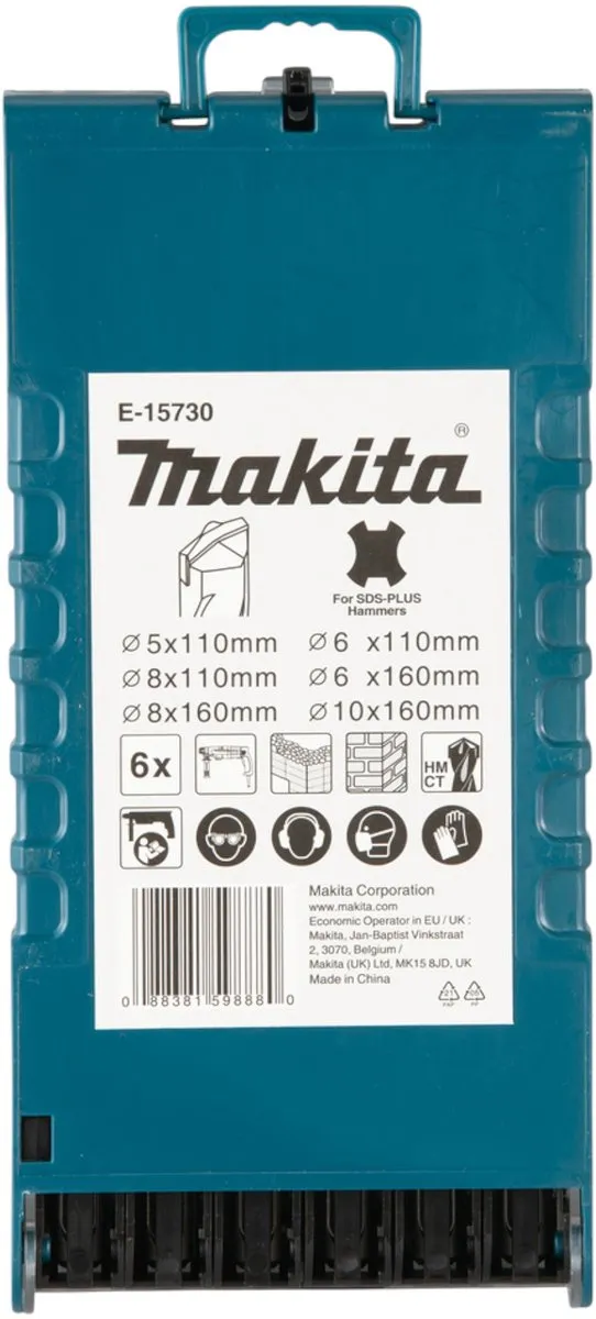 Makita E-15730 SDS-Plus Betonboorset 6-delig - 10mm