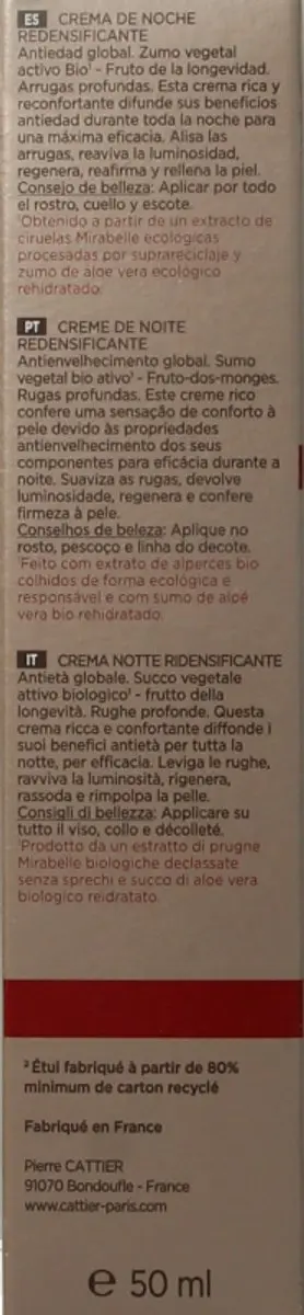 Cattier Nachtcreme Revitaliserend 50ml