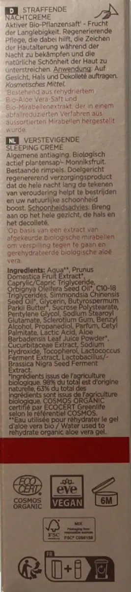 Cattier Nachtcreme Revitaliserend 50ml