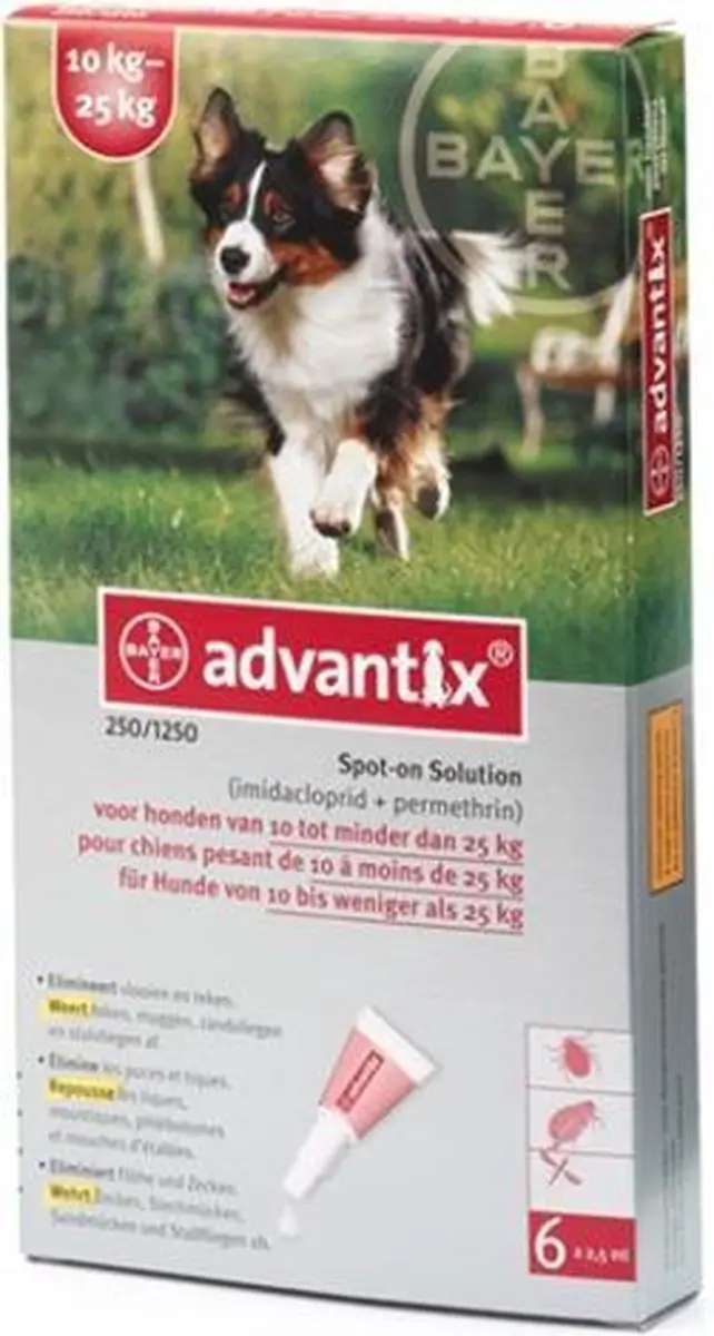 Advantix Hond Anti-Vlooienmiddel 6 Pipetten