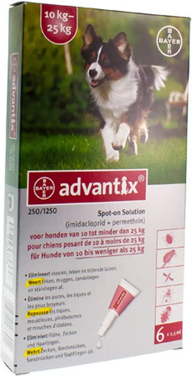 Advantix Hond Anti-Vlooienmiddel 6 Pipetten