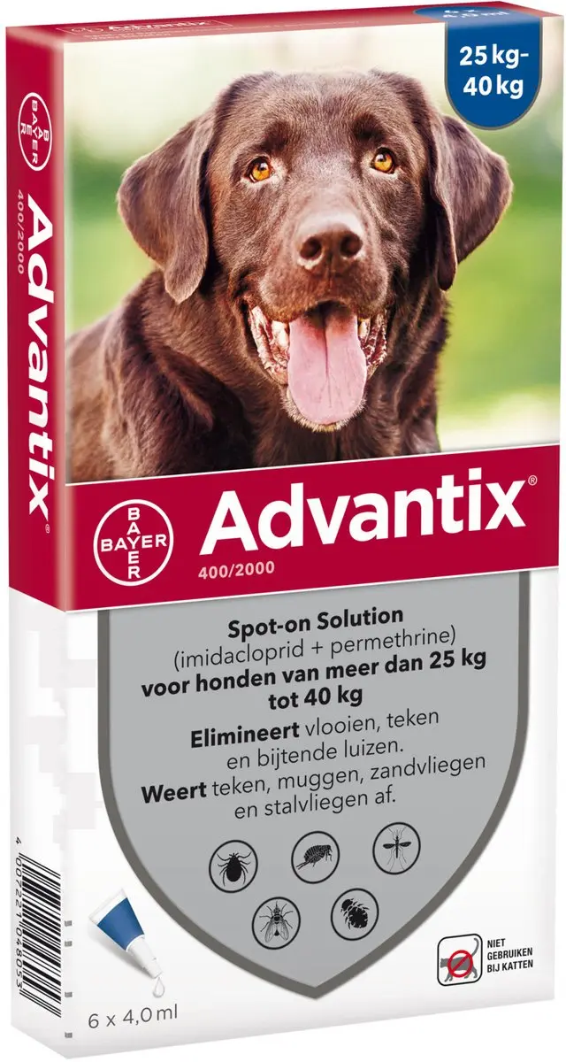 Advantix Vlooien & Teken Pipetten Hond 25-40kg