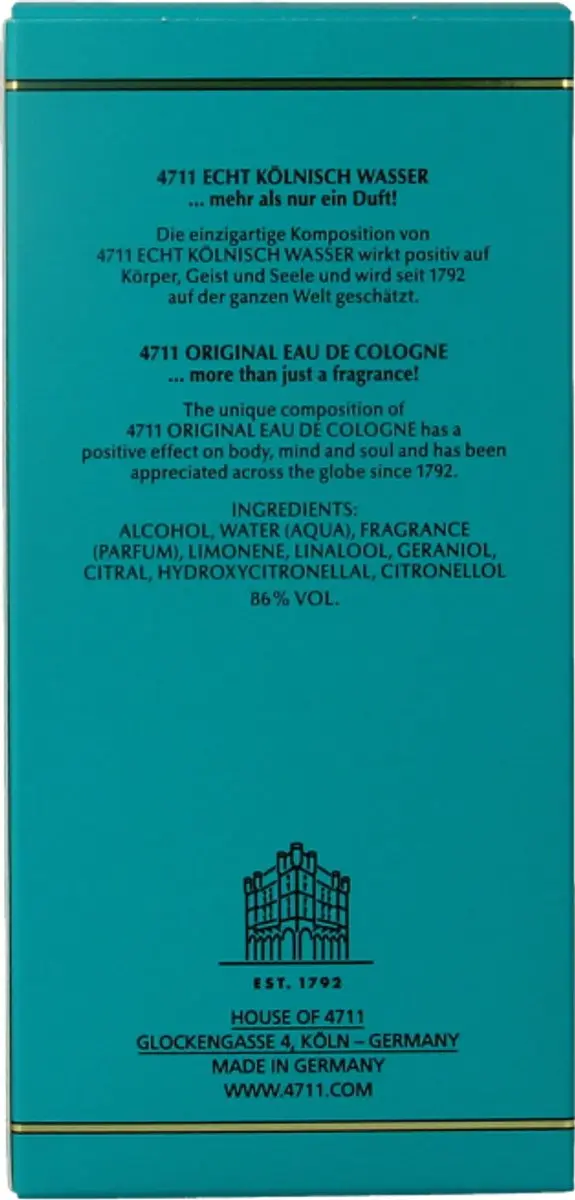 4711 Original Eau de Cologne Dames Parfum 100ml