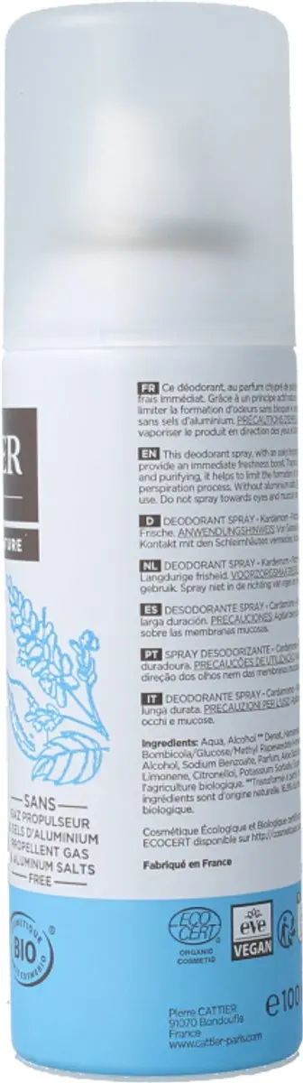 Cattier Deospray Cardamom 100ml