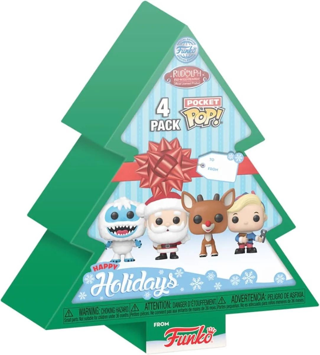 Funko Rudolph The Red-Nosed Reindeer Pocket POP! 4-Pack - 4 cm - Multicolor