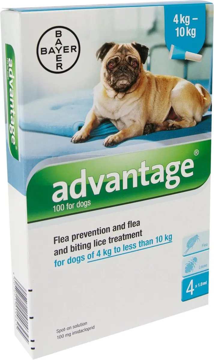 Advantage Hond Pipet 4 Stuks