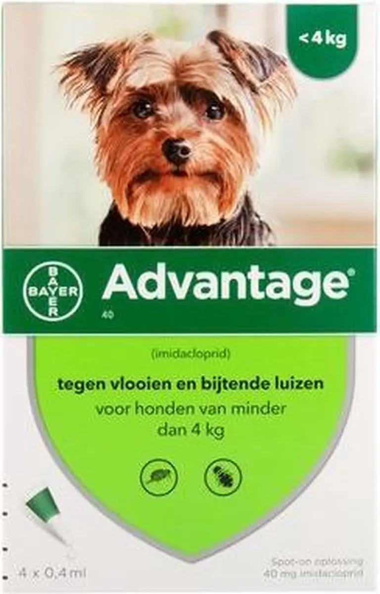 Advantage Hond Pipet 4 Stuks