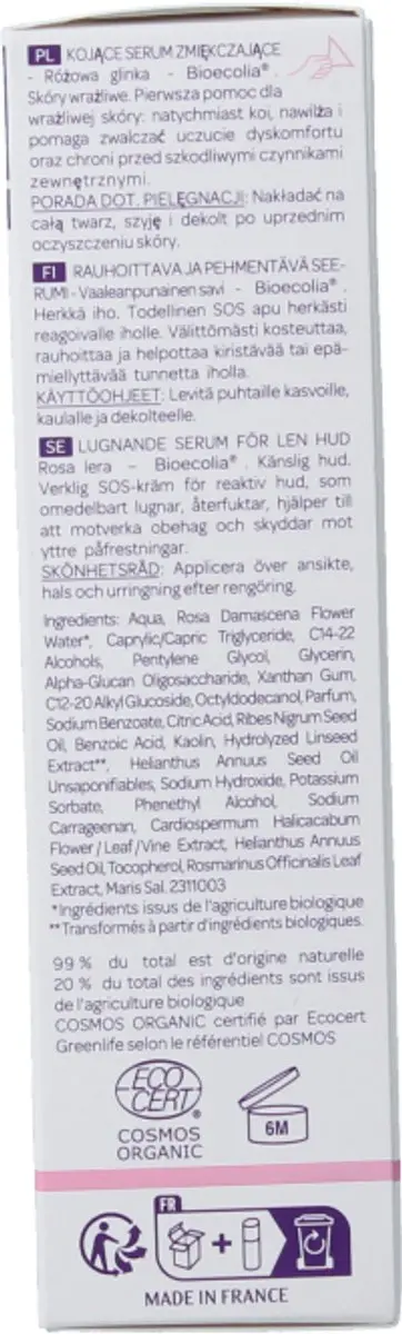 Cattier Kalmerend Serum Gevoelige Huid 30ml