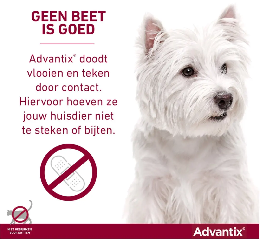 Advantix Vlooien & Teken Pipetten Hond 10-25kg - 4 Stuks